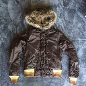 Hooded Fur trim Puffer jacket